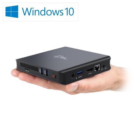 Mini PC - CSL Narrow Box Ultra HD Compact v5 / 512GB M.2 SSD / Windows 10 Home