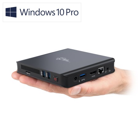 Mini PC - CSL Narrow Box Ultra HD Compact v4 / 256GB M.2 SSD / Windows 10 Pro