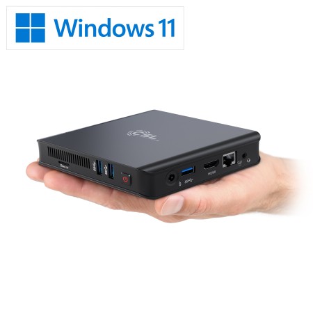 Mini PC - CSL Narrow Box Ultra HD Compact v4 / 256GB M.2 SSD / Windows 11 Pro