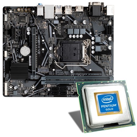 Intel Pentium G6405 / GIGABYTE H410M H V2 Mainboard Bundle