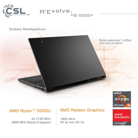 Notebook CSL R'Evolve C15 5500U / 4000GB+8GB#5