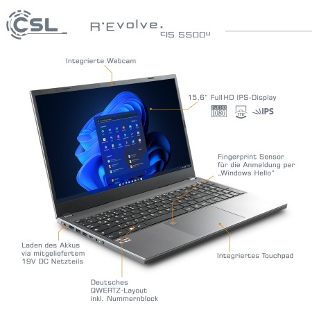 Notebook CSL R'Evolve C15 5500U / 4000GB+8GB#6