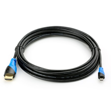 microHDMI to HDMI 2.0 cable, 3 m, black/blue#3