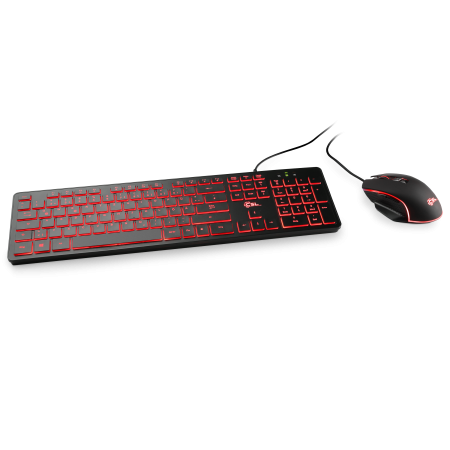CSL Office LED wired keyboard and mouse, DE