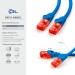 0.25m patch cable Cat6, blue