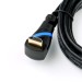 HDMI 2.0 cable, angled, 7.5 m, black/blue