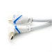 HDMI 2.0 cable, angled, 3 m, white/blue