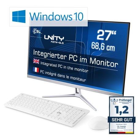 All-in-One-PC CSL Unity F27W-JLS Pentium / Windows 10 Famille / 512Go+32Go