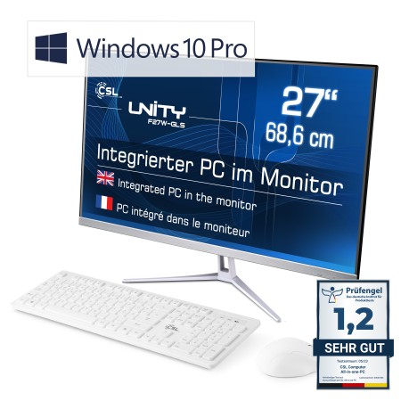 All-in-One-PC CSL Unity F27W-JLS Pentium / Windows 10 Pro / 256Go+8Go