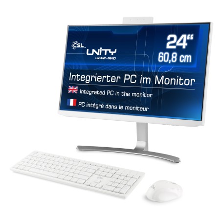 All-in-One-PC CSL Unity U24W-AMD / 4650G / Windows 11 Famille / 500Go+16Go