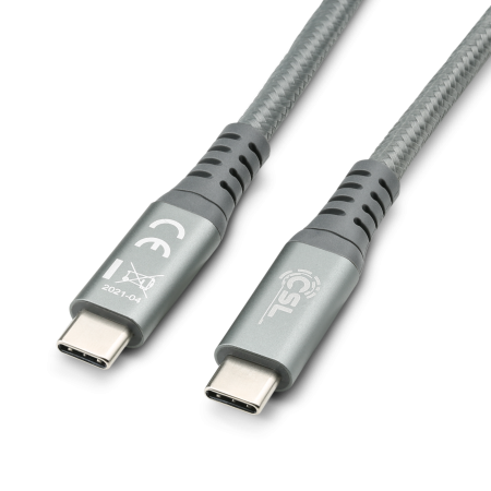 Câble USB 3.2 type-C, 2m, gris