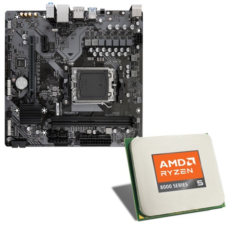 Carte mère AMD Ryzen 5 8500G / Gigabyte A620M H Bundle