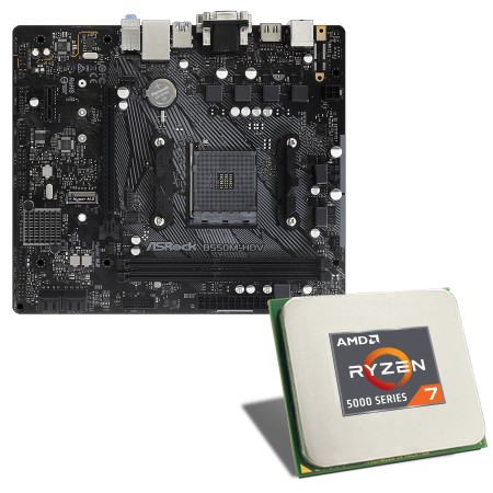 Carte mère AMD Ryzen 7 5700G / ASRock B550M-HDV Bundle