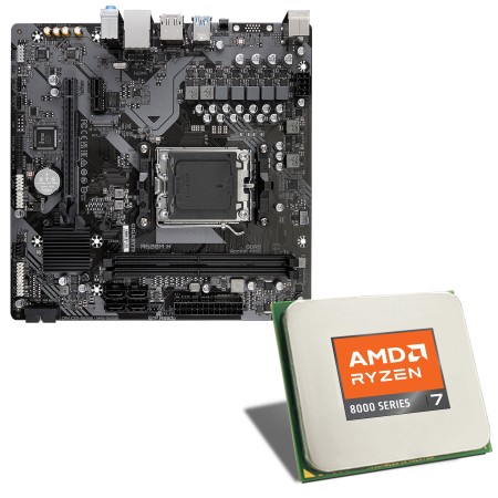 Carte mère AMD Ryzen 7 8700G / Gigabyte A620M H Bundle