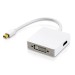 Adaptateur 3en1 MiniDisplayPort vers MiniDisplayPort/HDMI/DVI