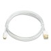 Câble microUSB vers USB 2.0, 1,0 m, blanc