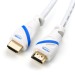Câble HDMI 2.0, 2 m, blanc/bleu
