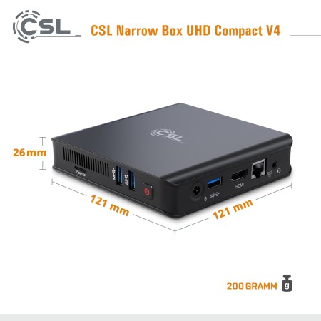 Mini PC - CSL Narrow Box Ultra HD Compact v4 / 512GB M.2 SSD / Windows 10 Home#2