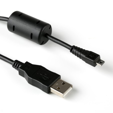 Cable USB 2.0 de 0,8 m, conector Ultra Mini USB A, negro