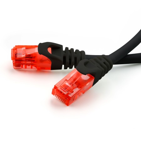 Cable de conexión Cat6 de 1 m, negro