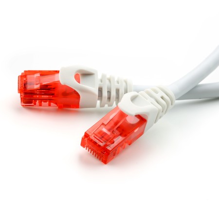 Cable de conexión de 3 m Cat6, blanco