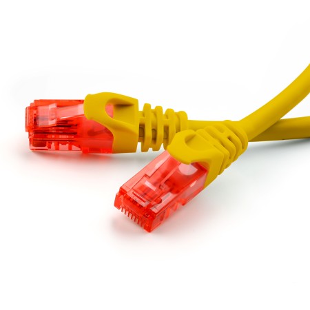 Cable de conexión de 0,25 m Cat6, amarillo