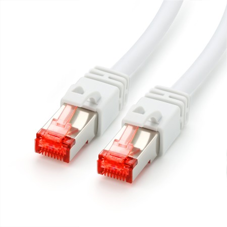 Cable de conexión de 3 m Cat7, blanco