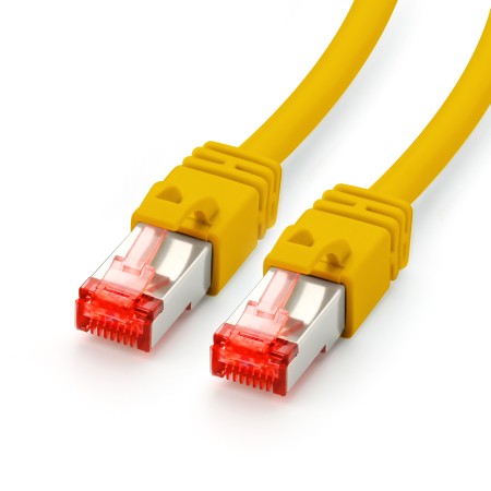Cable de conexión de 0,25 m Cat7, amarillo