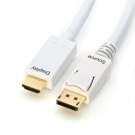 Cable DisplayPort a HDMI 2.0, 4K@60Hz, 5 m, blanco