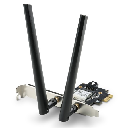 Tarjeta Wifi PCIe 1800 MBit/s (574 MBit/s a 2,4 GHz), Bluetooth 5.2 - Asus PCE-AX1800
