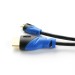 Cable microHDMI a HDMI 2.0, 3 m, negro/azul