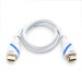 Cable HDMI 2.0, 1,5 m, blanco/azul