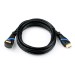 Cable HDMI 2.0, acodado, 0,5 m, negro/azul
