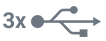 3x USB Logo