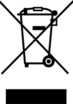 Simbolo della Direttiva RAEE (cassonetto barrato con una barra)